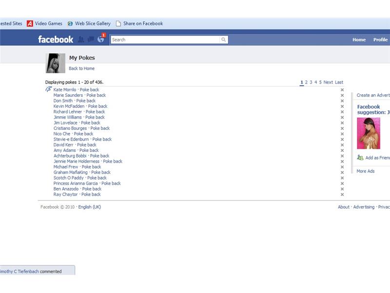 Most Facebook Pokes