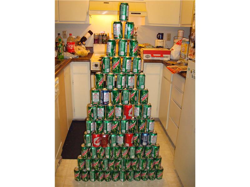 Largest Soda Can Triangle