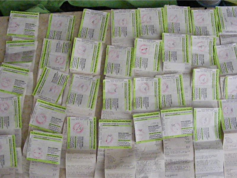 Largest USPS Delivery Confirmation Receipt Collection