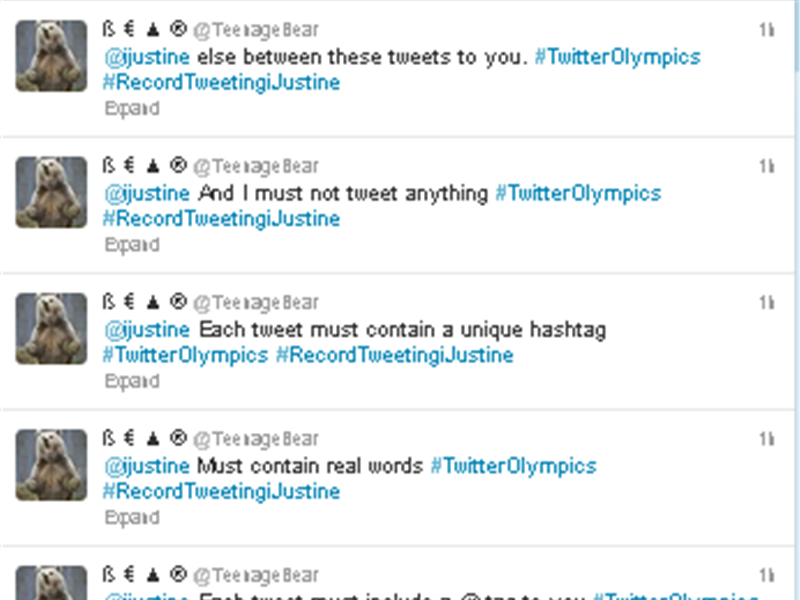 Most Tweets To @ijustine On Twitter