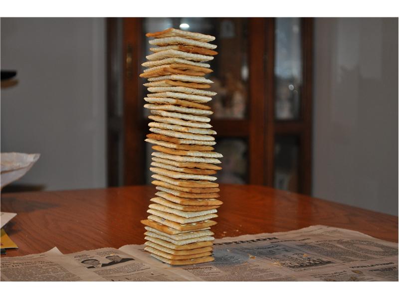 Tallest Saltine Cracker Tower
