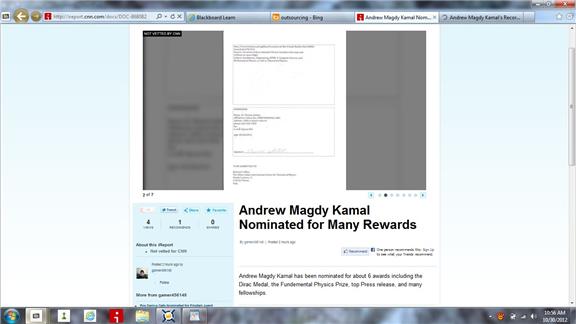 World\'s Youngest to Be Nominated for Both the Dirac Medal and the Fundemental Physics Prize