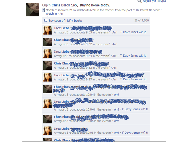 Longest Two-Person Comment Thread On A Facebook Status Update