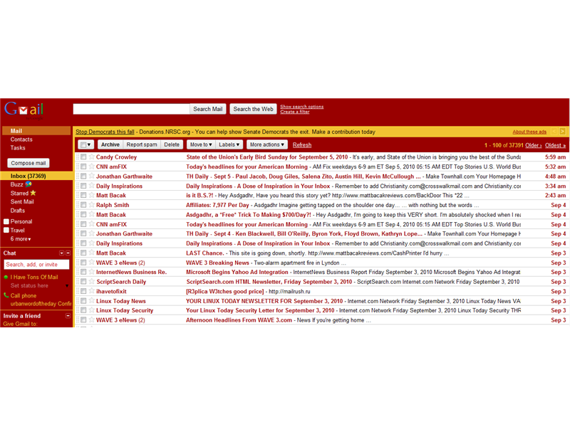 Most Unread Emails In Inbox