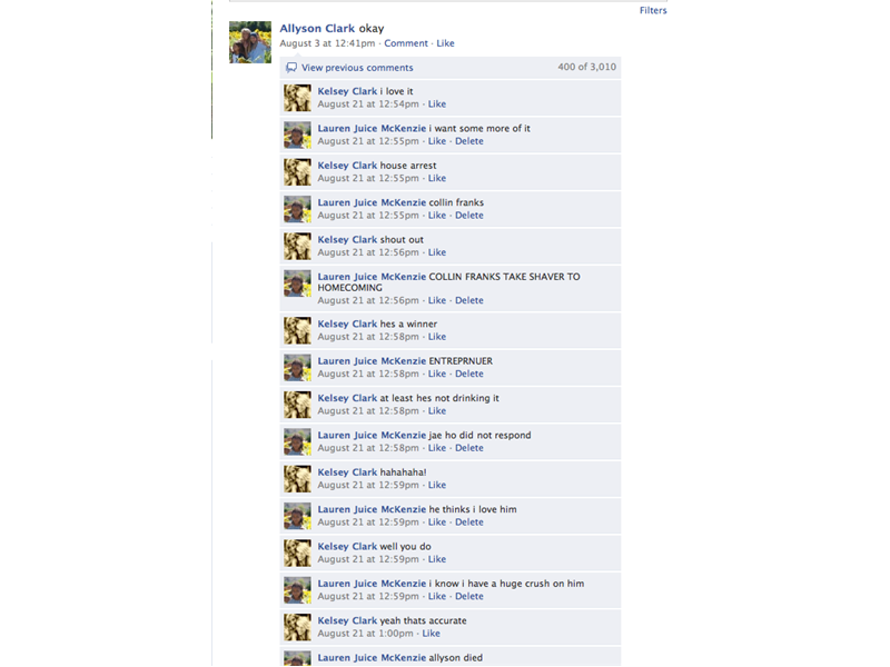 Longest Two-Person Comment Thread On A Facebook Status Update