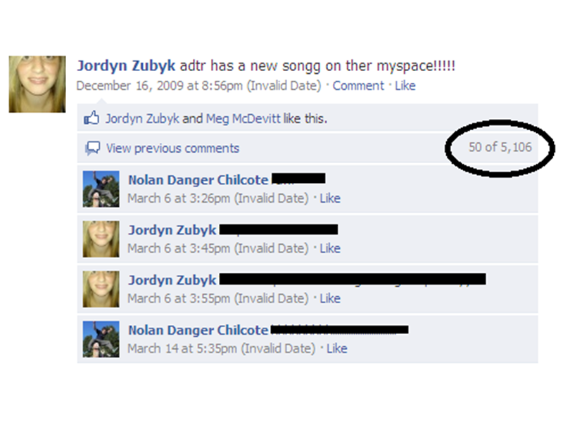 Longest Two-Person Comment Thread On A Facebook Status Update