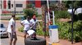 Fastest Time For Two People To Flip A 100-Kilogram Tire 2.5 Kilometers