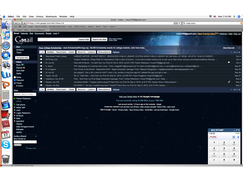 Longest Voice Chat Between A Cell Phone And A Gmail Account