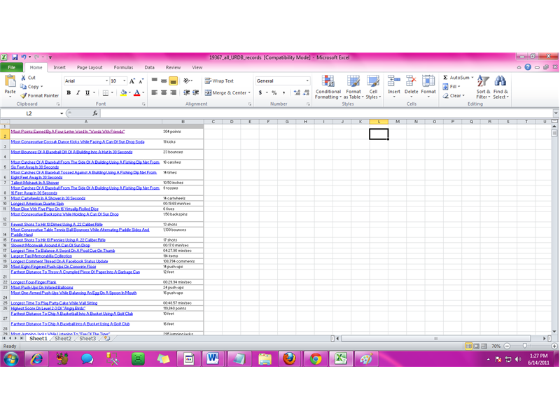 Most URDB Records In A Microsoft Excel File