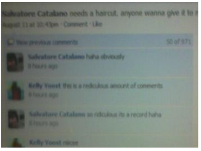 Most Comments On A Facebook Status Update