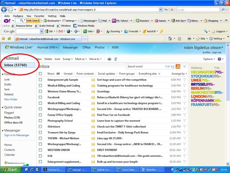 Most Unread Emails In An Inbox