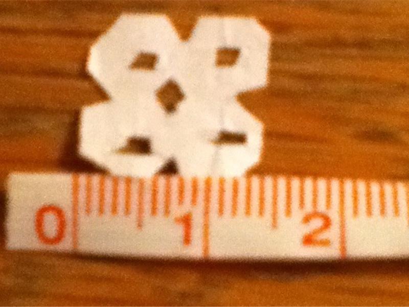 Smallest Paper Snowflake