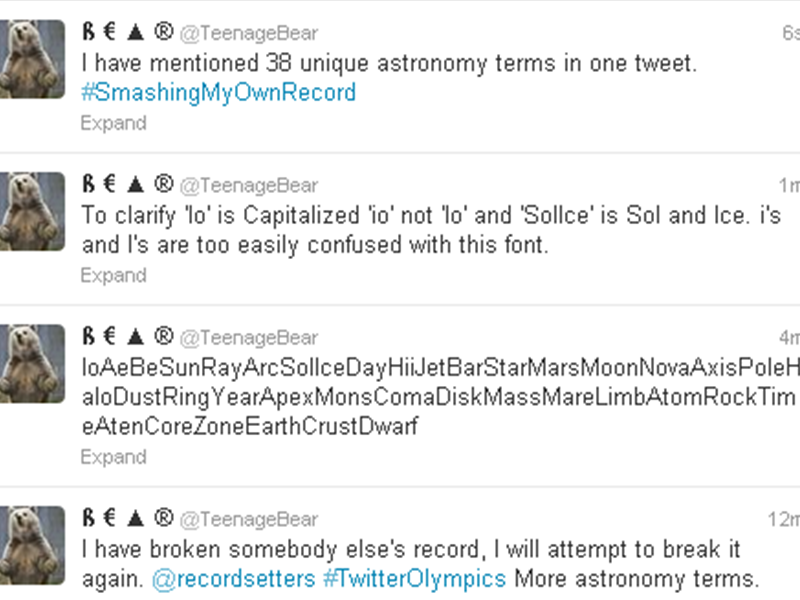 Most Astronomy Terms In A Tweet