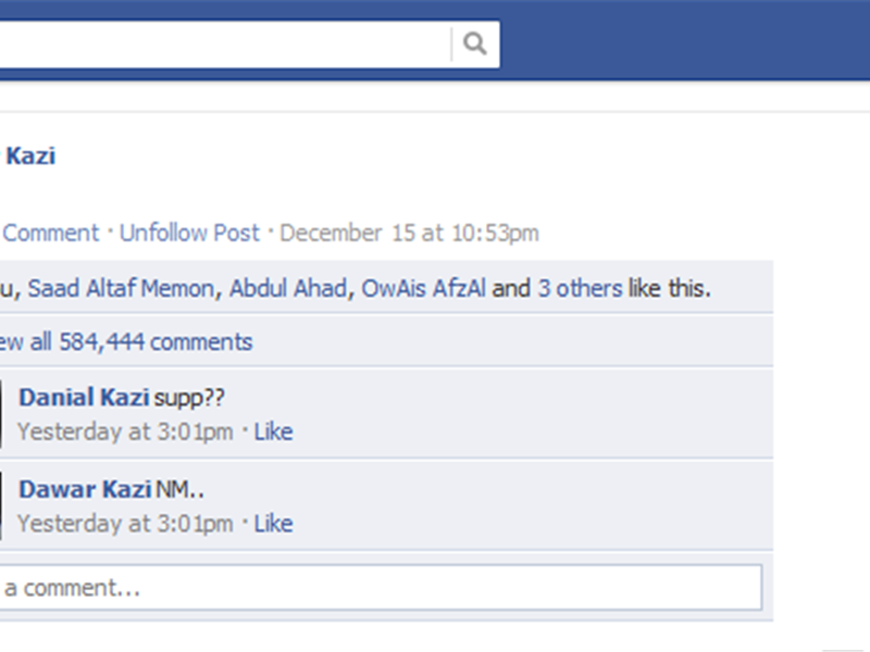 Longest Two-Person Comment Thread On A Facebook Status Update