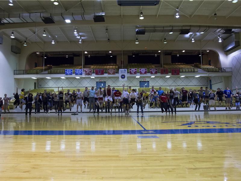 Most People Photographed In Mid-Air In A Single Photograph