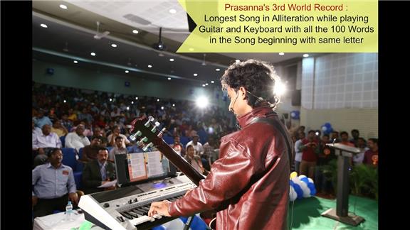 Longest Song in Alliteration While Playing Guitar and Keyboard