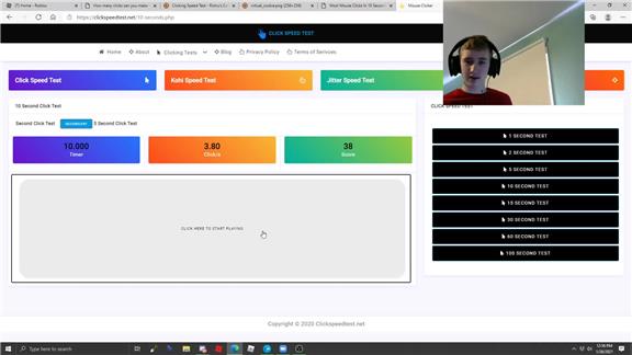Most Mouse Clicks In 10 Seconds