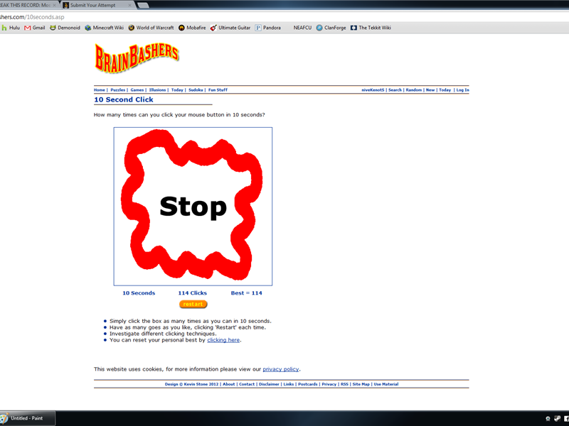 Most Mouse Clicks In 10 Seconds