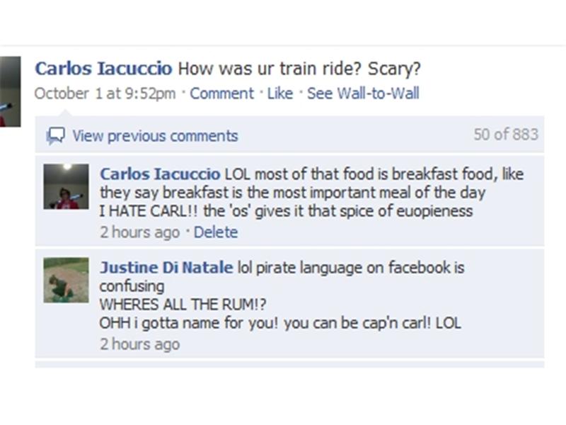 Longest Two-Person Comment Thread On A Facebook Status Update