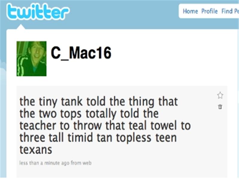 Most Words In A Tweet That Start With The Letter \'T\'