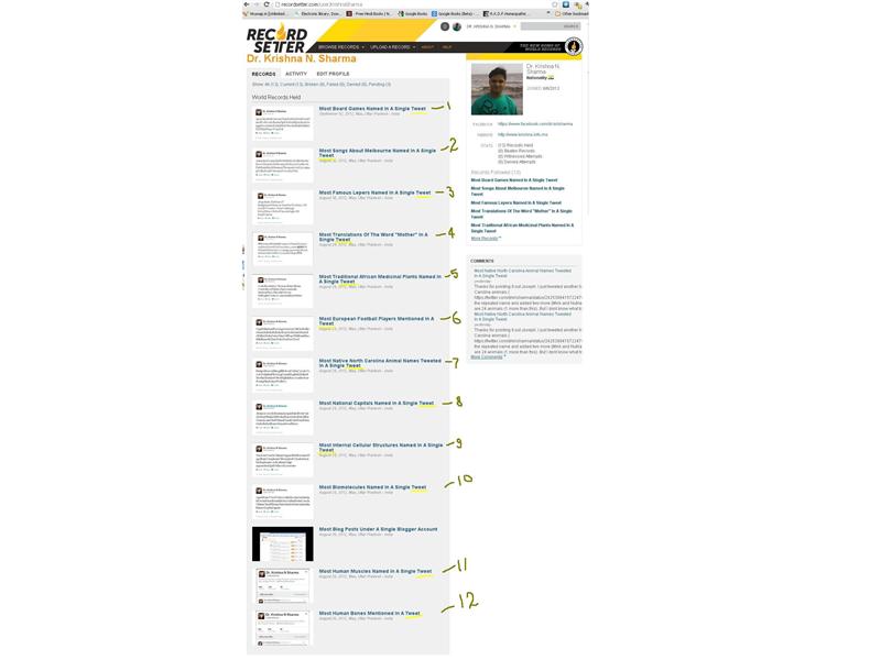 Most Twitter-Related Records On RecordSetter