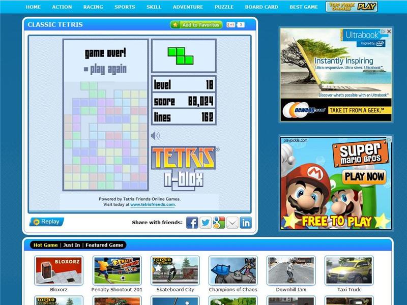 Highest Score On Tetris Game
