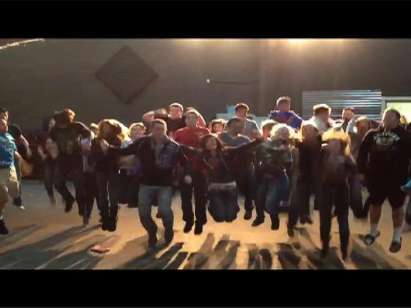 Most People Photographed In Mid-Air In A Single Photograph