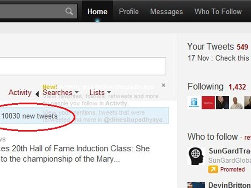 Most New Unviewed Tweets