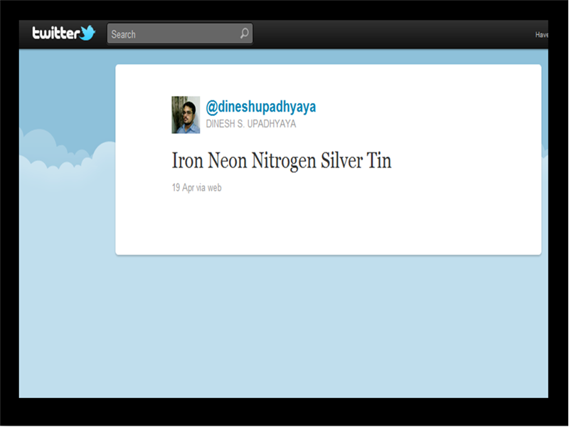 Most Chemical Elements Names From The Duplicated Letters Of LIVESTRONG In A Single Tweet