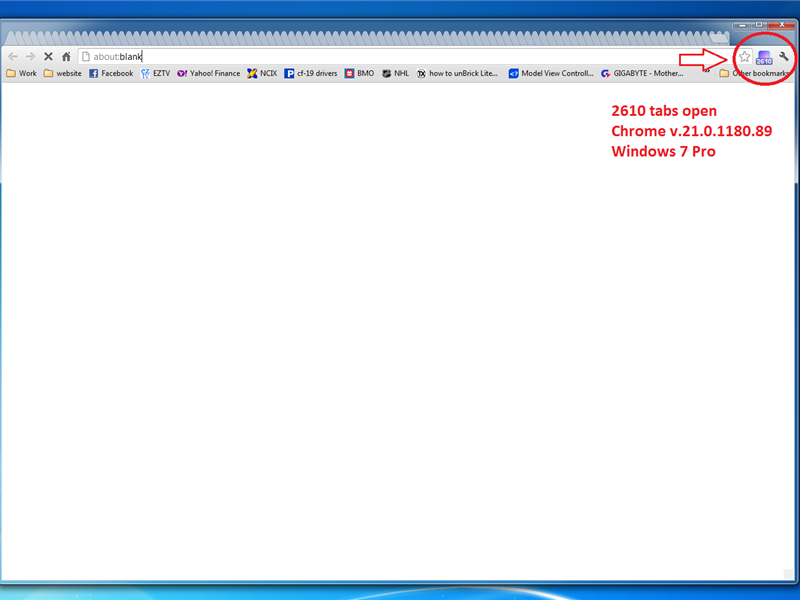 Most Google Chrome Tabs Open At Once