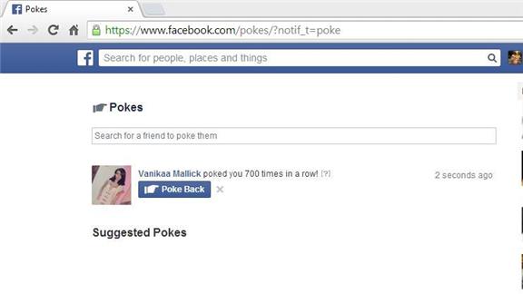 Most Facebook Pokes in a Row