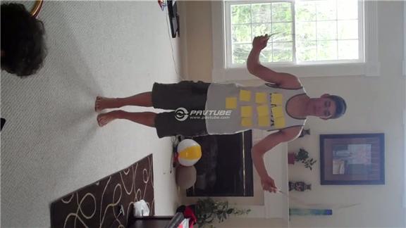 Longest Time Jumping Rope With 10 Sticky Notes Stuck To Body 