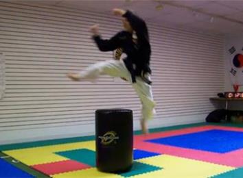 Most Flying Jump Kicks Over A Kicking Pad In 30 Seconds | World Record ...