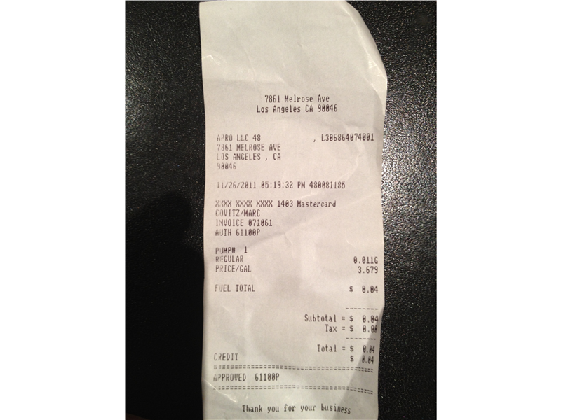 Smallest Purchase At A Gas Pump