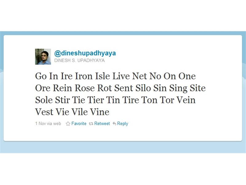 Most Words Spelled Using The Letters In “LIVESTRONG” In One Tweet