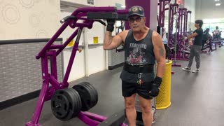 Standing Toe Raise 410 Lbs (10x) Age 68 Wt 195 Senior Disabled 