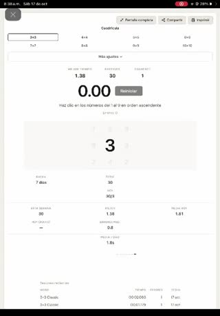 Fastest Time to Complete a 3x3 Schulte Grid