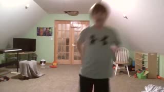 Most Summersaults and Then a Dunk in One Minute on a Mini Basketball Hoop.