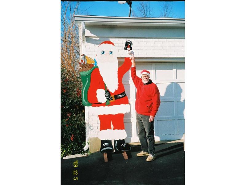 Tallest Statue Of Santa Claus Holding A Snowman