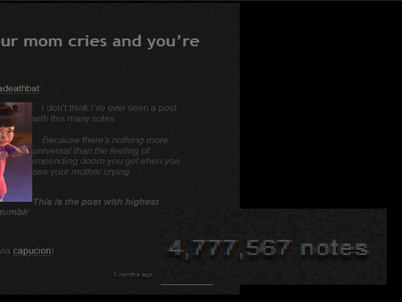 Most Notes On Tumblr Post