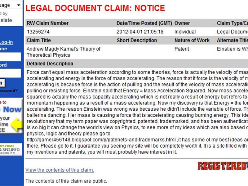 Youngest Person To Register A Theoretical Physics Theory