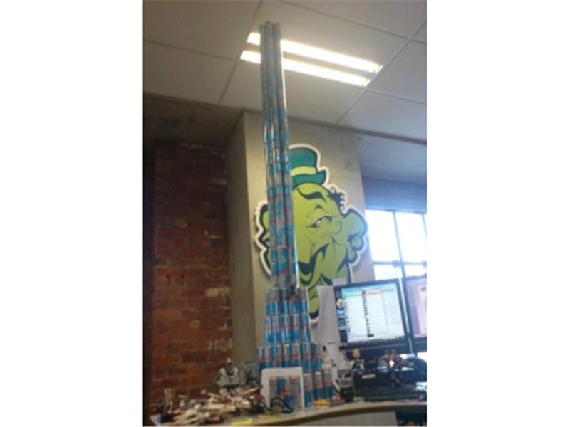 Tallest Red Bull Can Tower