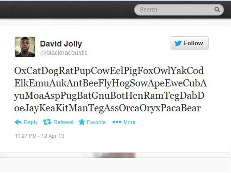 Most Animals Named In A Tweet