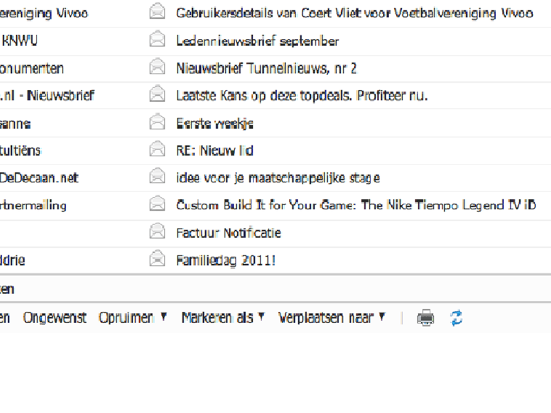 Most Unread Emails In Inbox