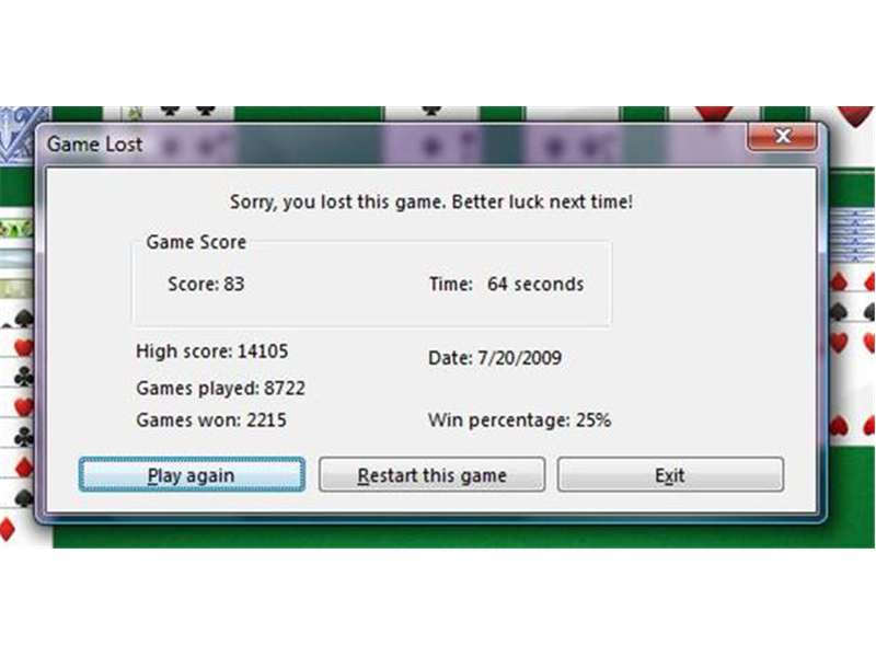 Most Games Of Solitaire Played Using Windows Vista