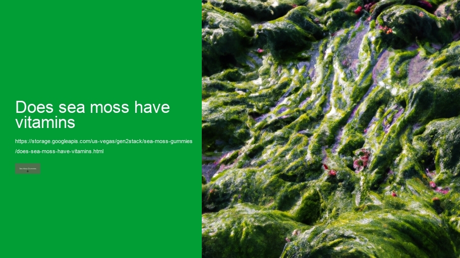 does sea moss have vitamins