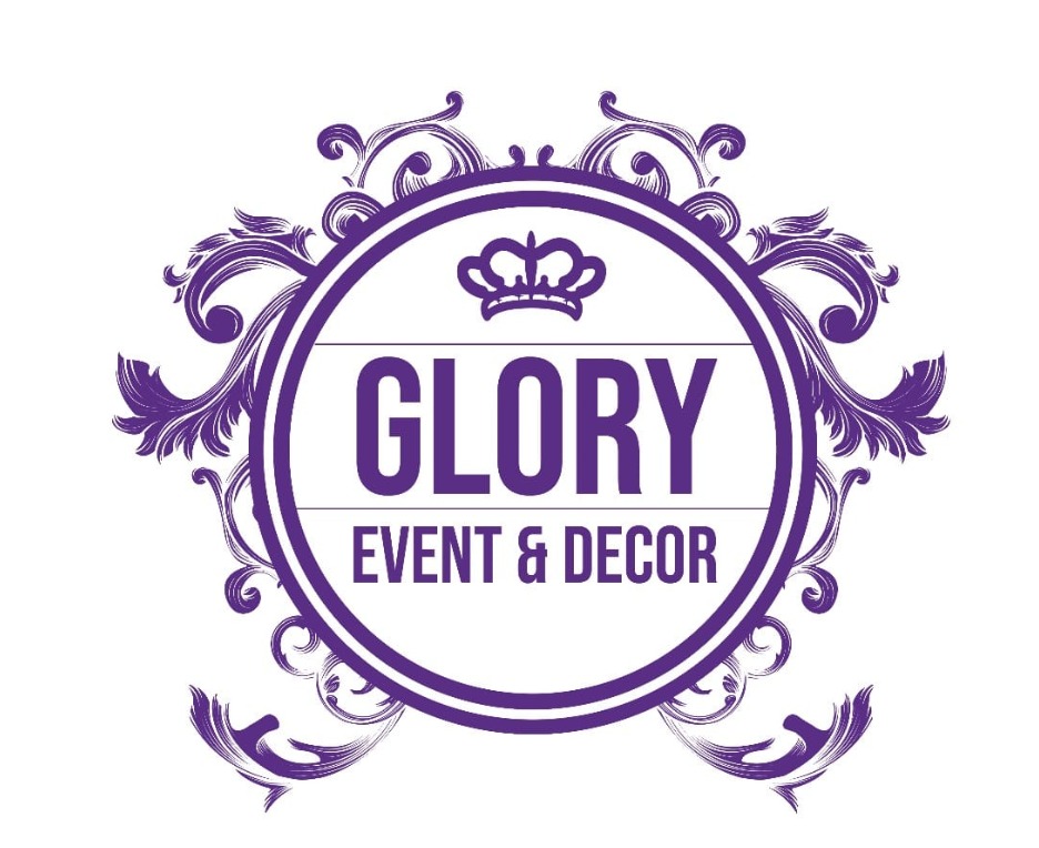 The logo or business face of "Glory Events & Décor"