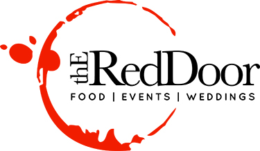 The logo or business face of "The Red Door Catering"