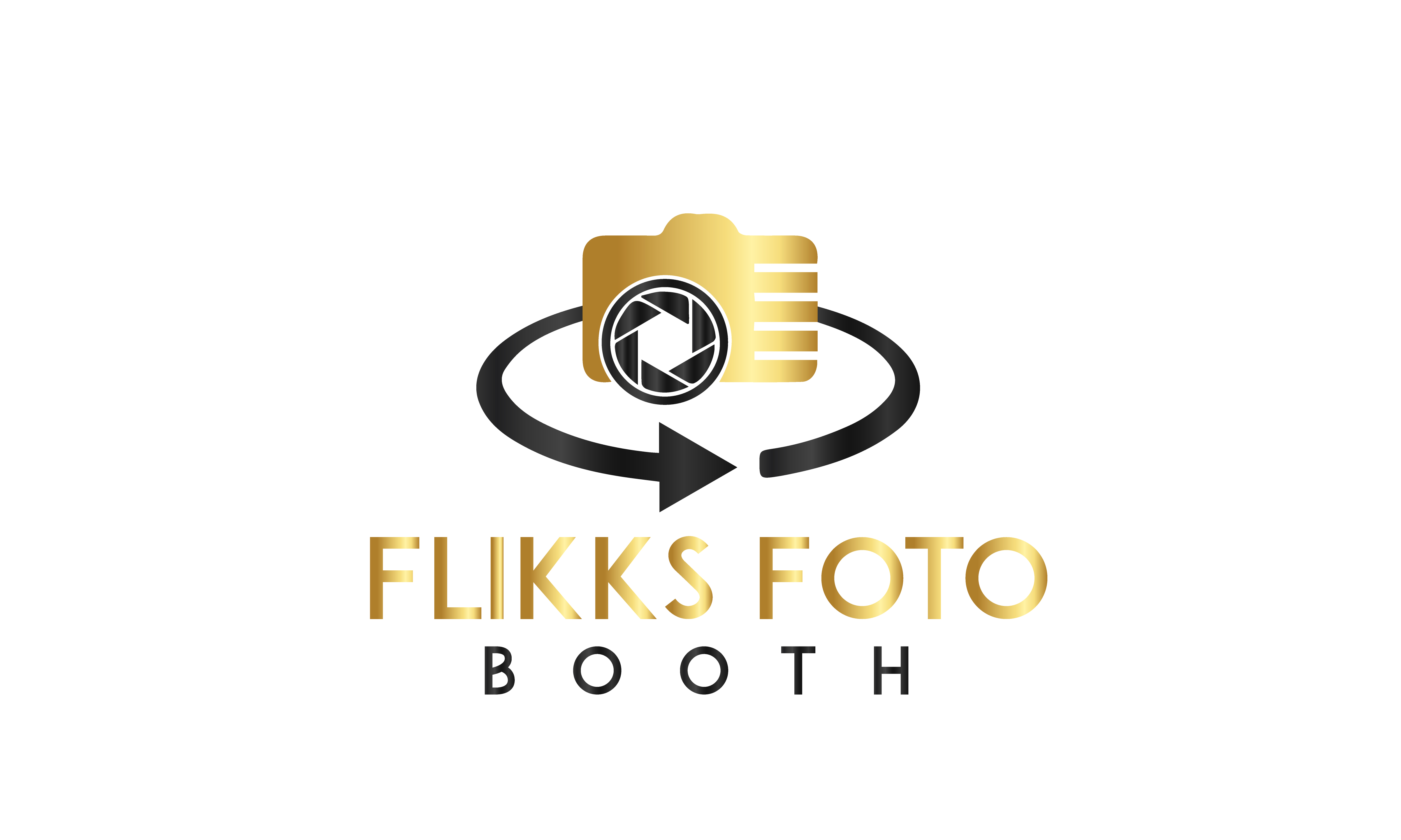 The logo or business face of "FLIKKS FOTO BOOTH "