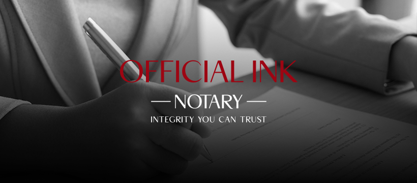 The logo or business face of "Official Ink Notary Service"